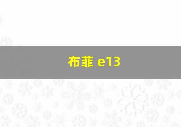 布菲 e13